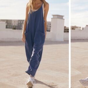 FP Movement by Free People Navy Blue Relaxed Jumpsuit